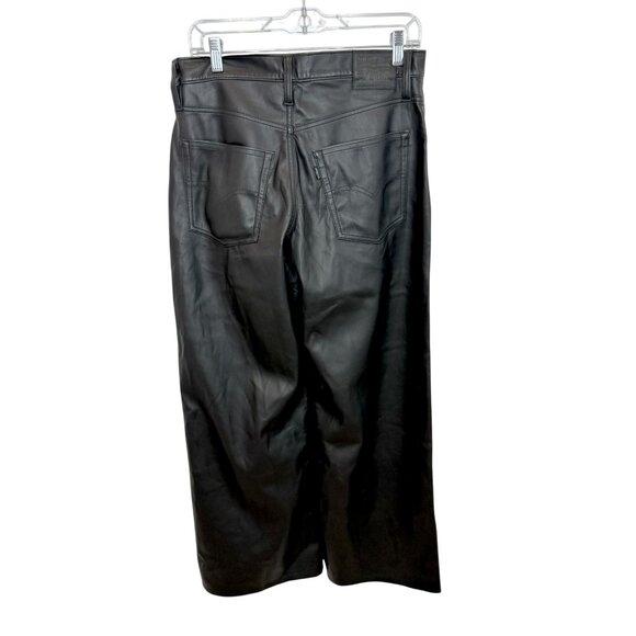 Levi's XL Straight Tie Waist Faux Leather Pant NWOT - Size 27 - Picture 8 of 11